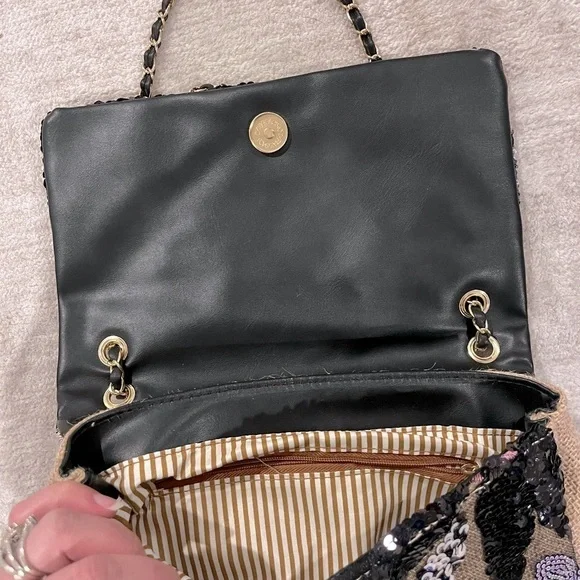 Tote Bag for Women, Beach Bag, Handmade Sequin Embroidery Straw Bag Bohemian - Picture 3 of 4